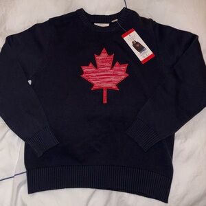 Canadian Canada Maple Leaf Knitted Sweater express shipping avail